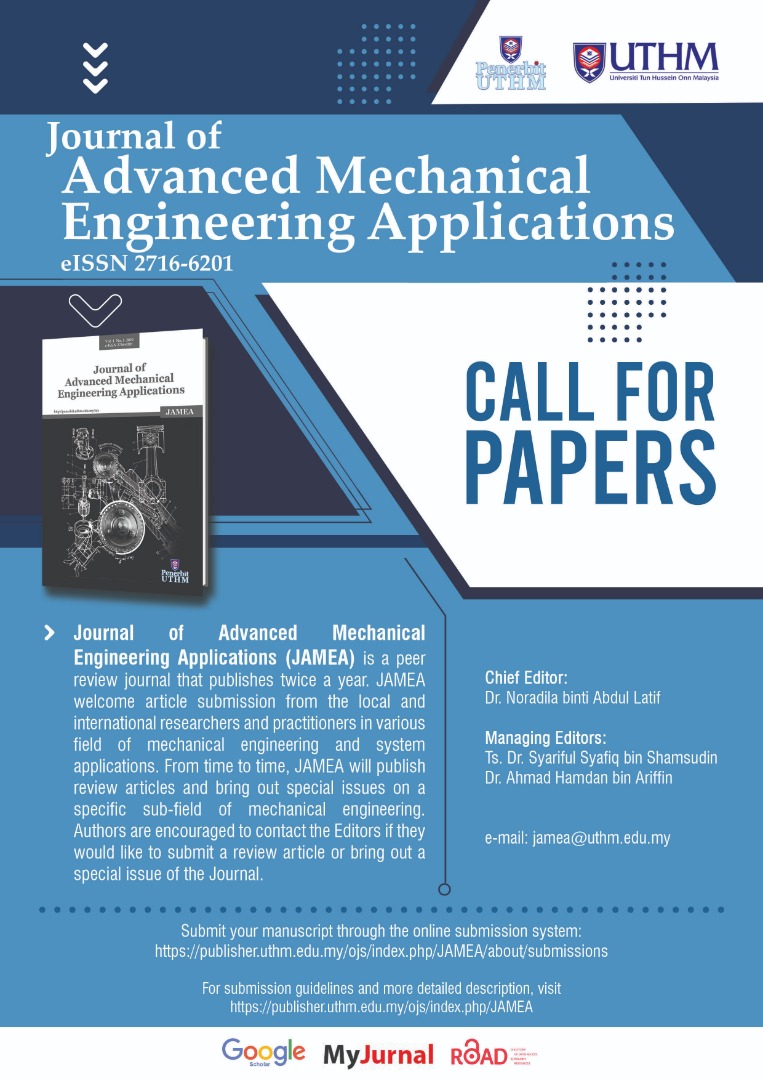 Journal of Advanced Mechanical Engineering Applications (JAMEA)